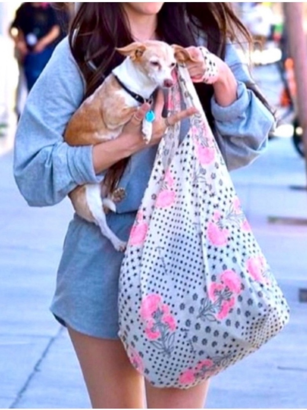 Free People Stars & Flowers Cotton Gauzy Reusable/Farmers Market Bag